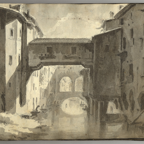 Antonio Basoli, Veduta del canale, prima metà XIX secolo, Accademia di Belle Arti di Bologna