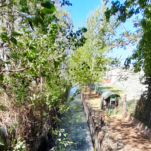 Fig. 5. Un tratto dello Scaricatore Canonica adiacente a via dei Canonici Renani, foto Archivio Canali di Bologna, 2024.