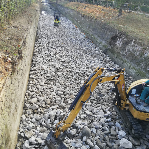 LIVELLAZIONE PIANO DI SCORRIMENTO CANALE DI RENO NEL TRATTO ADIACENTE A VIA CROCIONI, Archivio Canali di Bologna, anno 2022