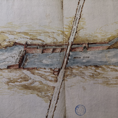 piFig. 3 Pianta di P. Fiorini, AABo, Raccolta Breventani, cart. G (1) VIII, fasc. 12.