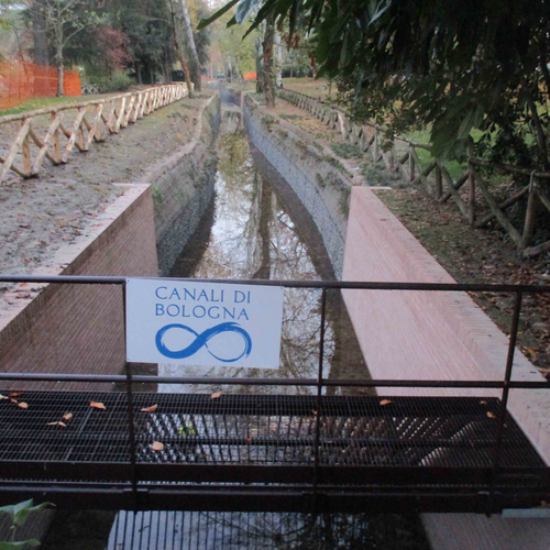 Fig. 1. La nuova griglia fissa e lo stato del Canale, post opera, foto A. Benassi, Archivio Canali di Bologna, post 2019.
