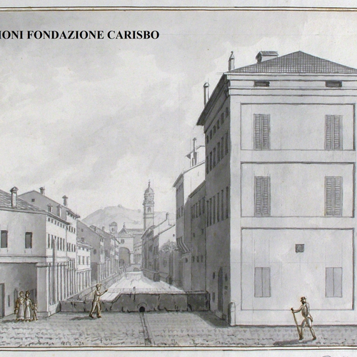 Fig. 2. Veduta del Fiaccacollo prima della copertura realizzata nel 1839-40, Autore sconosciuto, Collezioni d’Arte e di Storia della Fondazione Cassa di Risparmio in Bologna, data imprecisata.