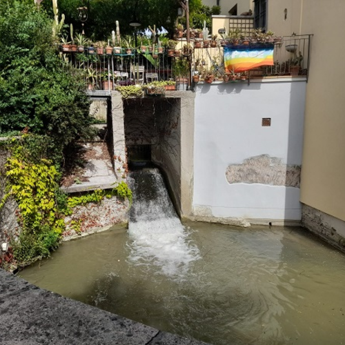 Fig. 1. L’ex Mulino di Pescarola attualmente civile abitazione, foto Archivio Canali di Bologna, 2024.