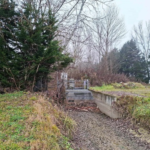 fig. 1. La griglia di filtrazione sulla Canaletta Ghisiliera poco distante dall’ex mulino Borgognino, Archivio Canali di Bologna 2025