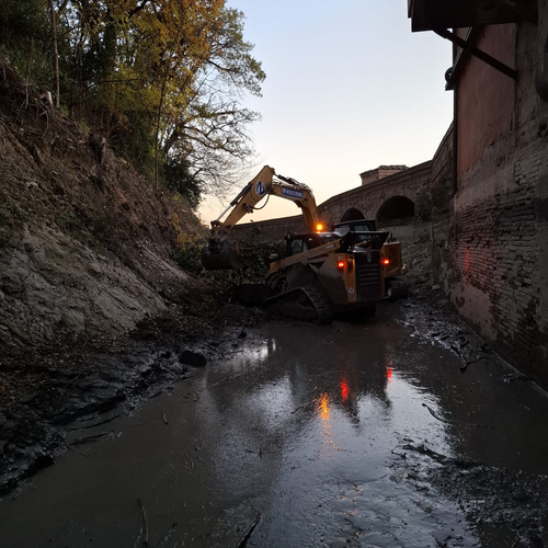 lavori ripristino frane canale reno